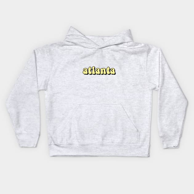 Atlanta soft Yellow Kids Hoodie by AdventureFinder